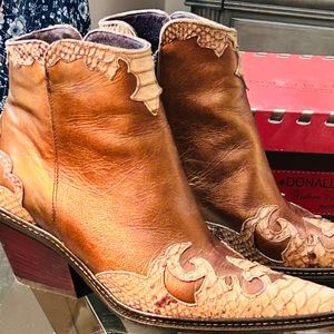 Donald J Pliner Joya Western Couture collection ankle boots. 9